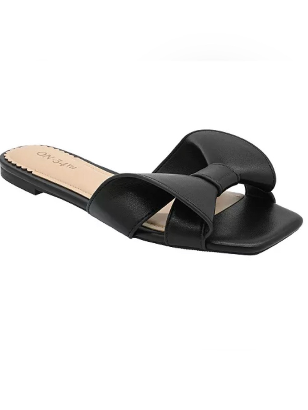 On 34th Women's Pearlaa Square Toe Flat Sandals